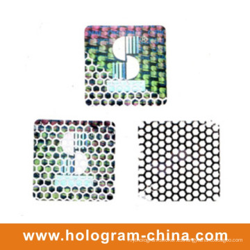 Hoja de aluminio en relieve de plata Tamper Evident Honeycomb